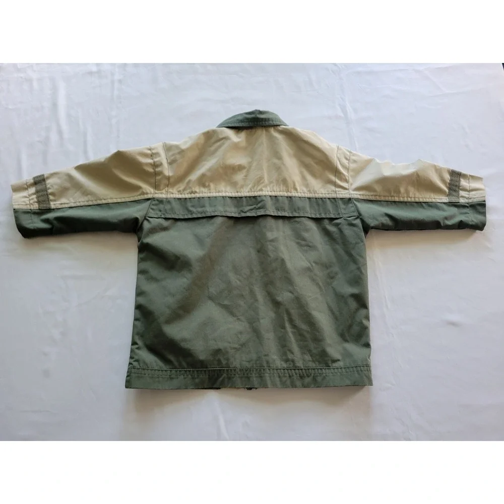 Vintage Oshkosh Green Tan Windbreaker‎ Jacket 2T